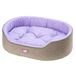 Ferplast Dandy Indoor Hondenhok - Afneembaar, Wasbaar Kussen, Katoenen Hoes met Zachte Vulling, Ook Ideaal als Kattenhok, 55 x 41 xh 15 cm, Lila