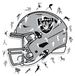 Las Vegas Raiders Puzzle en bois 500 pièces 50x50 cm Durable