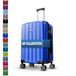 MTB MY TRAVEL BAG Harde koffer van ABS met 4 dubbele wielen (handbagage, middelgroot) + 5 cm expansieafdichting, koningsblauw, handkoffer (55 cm), harde koffer met expansieafdichting