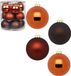 Inge-glas Inge Christmas Kerstballen - 12 stuks - Glas - Kastanje bruin - 8 cm