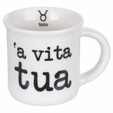Villa d'Este Home Tivoli Koffiemok 90 ml porselein Stier S.P.Q.eRe sterrenbeeld