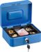 Merkloos Relaxdays Geldkistje met slot en 2 sleutels, blauw