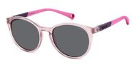 Polaroid Kinderen PLD 8059/S Rosékleurig Kunststof Rond Unisex Zonnebril