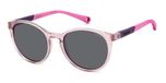 Polaroid Kinderen PLD 8059/S Rosékleurig Kunststof Rond Unisex Zonnebril