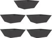 vidaXL Plantenbak 5 st zwart 40 x 40 x 15 cm koudgewalst staal