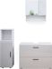 Vicco Meuble de salle de bain Irma, Blanc Laqué Brillant, 3 pièces