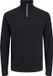 JACK&JONES JREBCALLUM PULL COL MONTANT ZIppé Noir XL