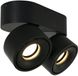 Mexlite Fez 2674ZW Zwarte 2-lichts LED Spot, Dimbaar, Draaibaar en Kantelbaar