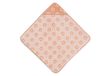 Jollein Cape de bain bébé - Jersey / Éponge - 75x75 cm - Jacquard - Fleur