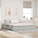 Maison Exclusive Lit plateforme Ottoman, couleur gris clair, 200 x 200 cm, revêtement en velours