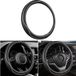 Holland Connections Housse de volant en cuir 37-38 cm antidérapant respirant durable protection universelle pour roues de voiture - Noir et Blanc