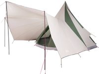 vidaXL Tipi Tent met Dak met Opslag Groen 510 x 690 x 330 cm Taft