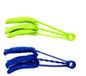 Nettoyant pour stores brosse microfibre nettoyeur de stores - Lavable - Lot de 2 - Bleu et vert - Pour stores et aérations de voiture