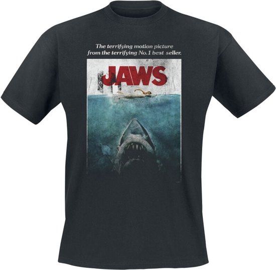 Jaws JAWS Washed Poster Heren T-shirt - zwart - S