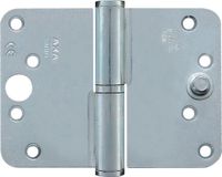 AXA Charnière de sécurité à bille finition vernie galvanisé coins arrondis droite 89 x 125 x 3mm SKG***