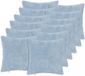 vidaXL Kussensloop 12 stuks Lichtblauw 45 x 45 cm Katoensatijn