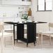 Maison Exclusive Table pliante de salle à manger, modèle exclusif, sur roulettes, dimensions : 130 x 80 x 76,5 cm, en panneaux de particules