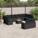 Maison Exclusive - Ensemble de jardin, composé de 13 pièces, avec coussins, noir, en polyrotin