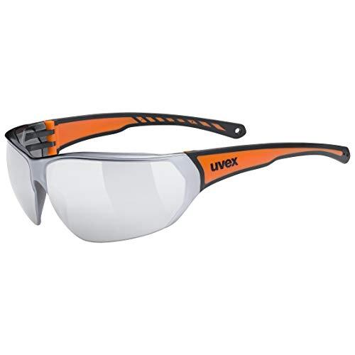 UVEX Sportstyle 204 Glasses, black/orange/mirror silver
