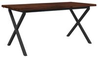 Table à manger en acacia à bords vivants 140 x 90 x 75 cm