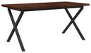 Table à manger en acacia à bords vivants 140 x 90 x 75 cm