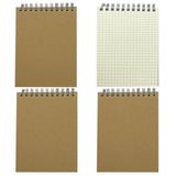 Ibenzoa® Compact A6 Spiraal Notitieboeken Set van 4 met Geruite Pagina's