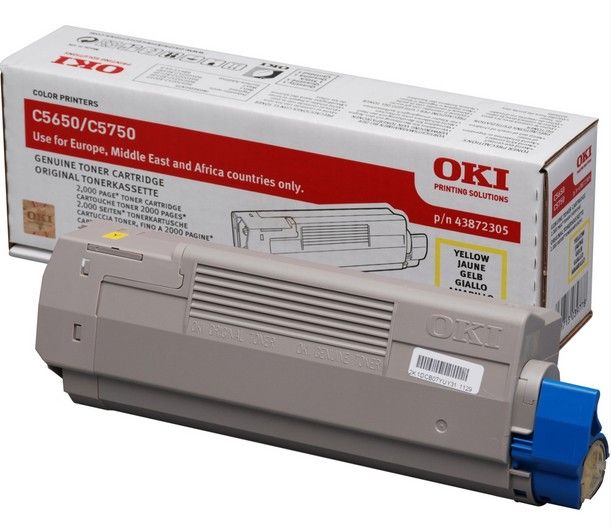 OKI 43872305 toner cartridge geel 2000 pagina's
