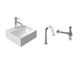 Salenzi Fonteinset Spy Mat Wit 30x30 cm Chroom
