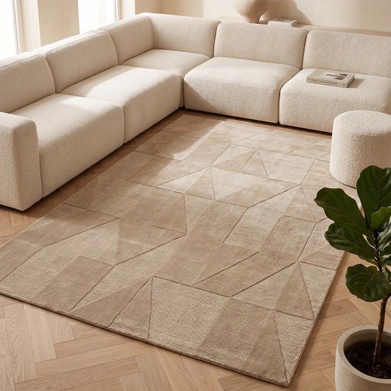 Villeroy & Boch 1906 wollen vloerkleed Ursule Beige - 80 x 150 cm
