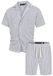 INDICODE JEANS Pyjama court 'Lino' marine / blanc