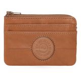 Pepe Jeans Cracker portemonnee met kaartvak, beige, 11 x 7 x 1,5 cm, leer van Joumma Bags