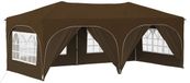 vidaXL Pop-up Feesttent 575 x 288 x 245 cm Taupe Oxford Stof
