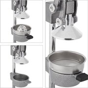 Relaxdays fruitpers handmatig met hendel - citruspers - antislip - slowjuicer - zilver