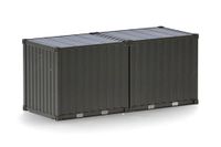 Herpa Accessoires 2 x 10ft Bundeswehr Container brons (onbedrukt) in schaal 1:87, modelbouw, miniatuur, kunststof