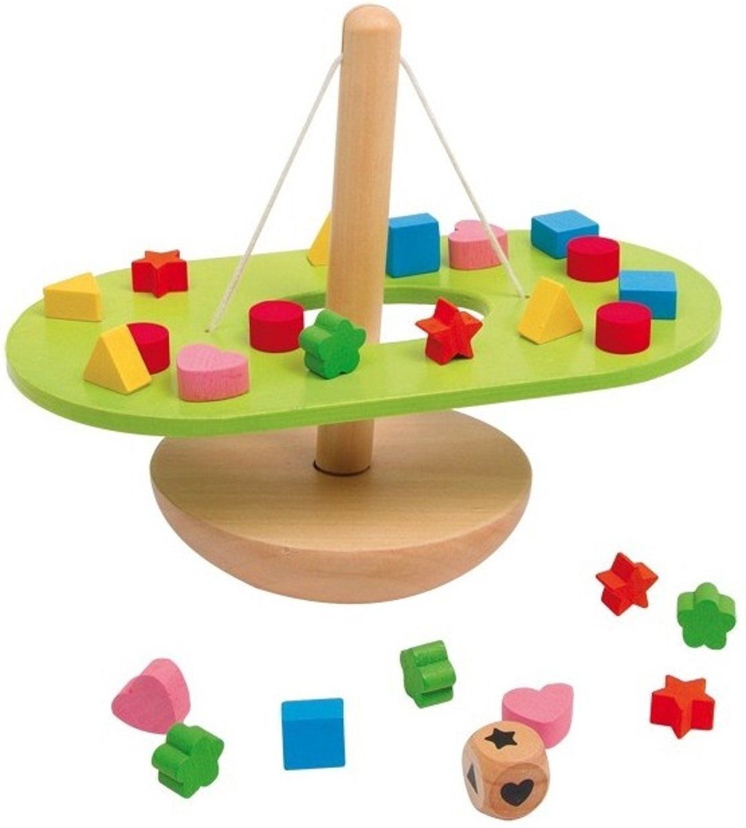 Small Foot houten balanceerwip 18 x 10 x 15 cm - groen