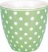 Greengate Mini-mok voor latte, kleur: lichtgroen, model: Dotty