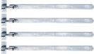 Alberts 823603 heng | recht, uiteinde afgerond, verstelbaar met 30 mm | elektrolytisch blauw verzinkt | 660 x 40 mm | Set van 4