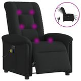 VidaXL Massagestoel Elektrisch Verstelbaar Stof Zwart