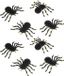 Chaks Nep spinnen 10 cm - zwart/goud - 12x stuks - velvet/fluweel - Horror/griezel thema decoratie