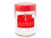 H & H Pengo 264812 vaas suiker keuken, 770 cc, rood, rood/transparant