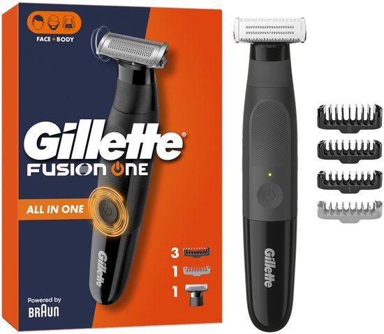 Gillette Fusion One Hybrid Baardtrimmer en Scheerapparaat - Zwart