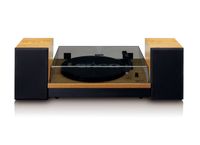 Lenco LS-300 Draaitafel met riemaandrijving - Zwart/Hout - Bluetooth - 2 Externe Speakers