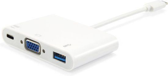 Equip USB-C to VGA Adapter - White - 1080p