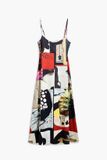 Desigual Damesjurk Lacroix Kort Gebloemd Wit/Zwart L