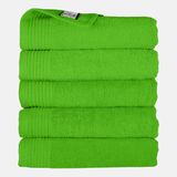 The One Serviette de bain - 70x140 cm - 5 pièces - Qualité hôtelière - 450 g/m² - 100% Coton peigné - Lime