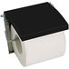 MSV 140408 toiletrolhouder, mat zwart en roestvrij staal, MDF
