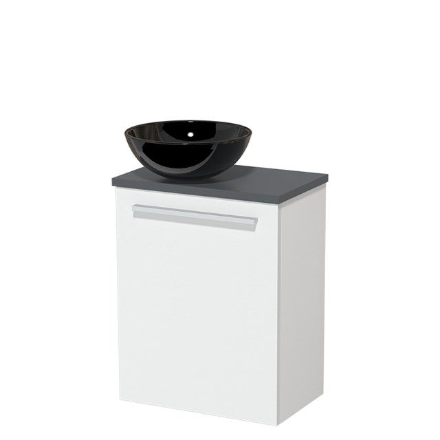 Maxaro Modulo Toiletmeubel 41cm - Mat Wit / Donkergrijs
