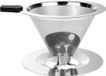 Sans marque Filtre à café permanent, filtre à café en acier inoxydable 800 mailles, filtre conique réutilisable à double maille avec goutte lente, pour café filtre manuel