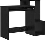 vidaXL Bureau Zwart Eiken Bewerkt Hout 106 x 41 x 88.5 cm