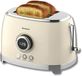 Klausberg Grille-pain - Beige - 850W - 2 Tranches - Design Rétro